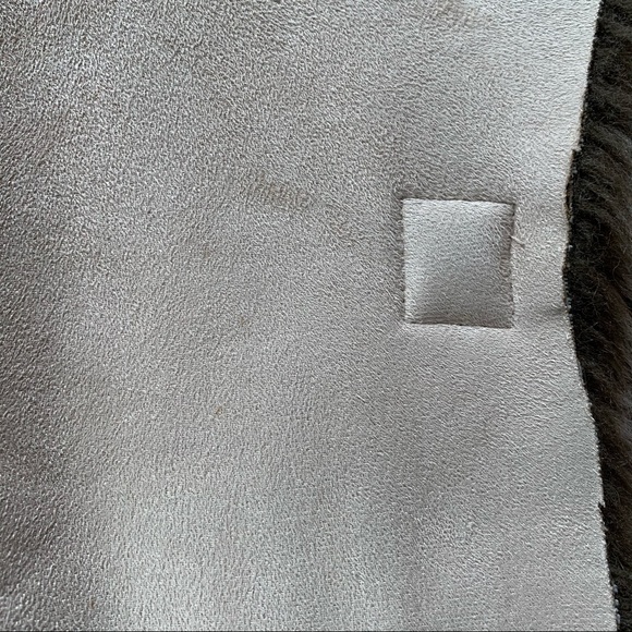 Faux Fur Lined/Suede Ivory Coat - Picture 7 of 8